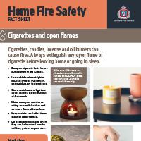 Home Fire Safety Fact Sheet - Cigarettes and candles