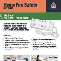 Home Fire Safety Fact Sheet - Electrical fire safety