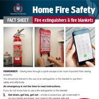 Home Fire Safety Fact Sheet - Extinguishers and fire blankets