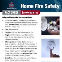 Home Fire Safety Fact Sheet - Smoke alarms