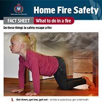 Home Fire Safety Fact Sheet - What to do in a fire