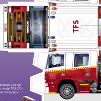 Fire Truck Money Box