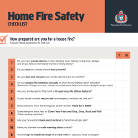 Home Fire Safety Fact Sheet - Checklist