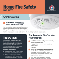 Home Fire Safety Fact Sheet - Smoke alarms